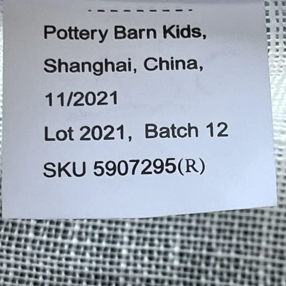 Pottery Barn Kids Sheer Panels (2) Ivory Tie Top 100% Linen Curtains 44